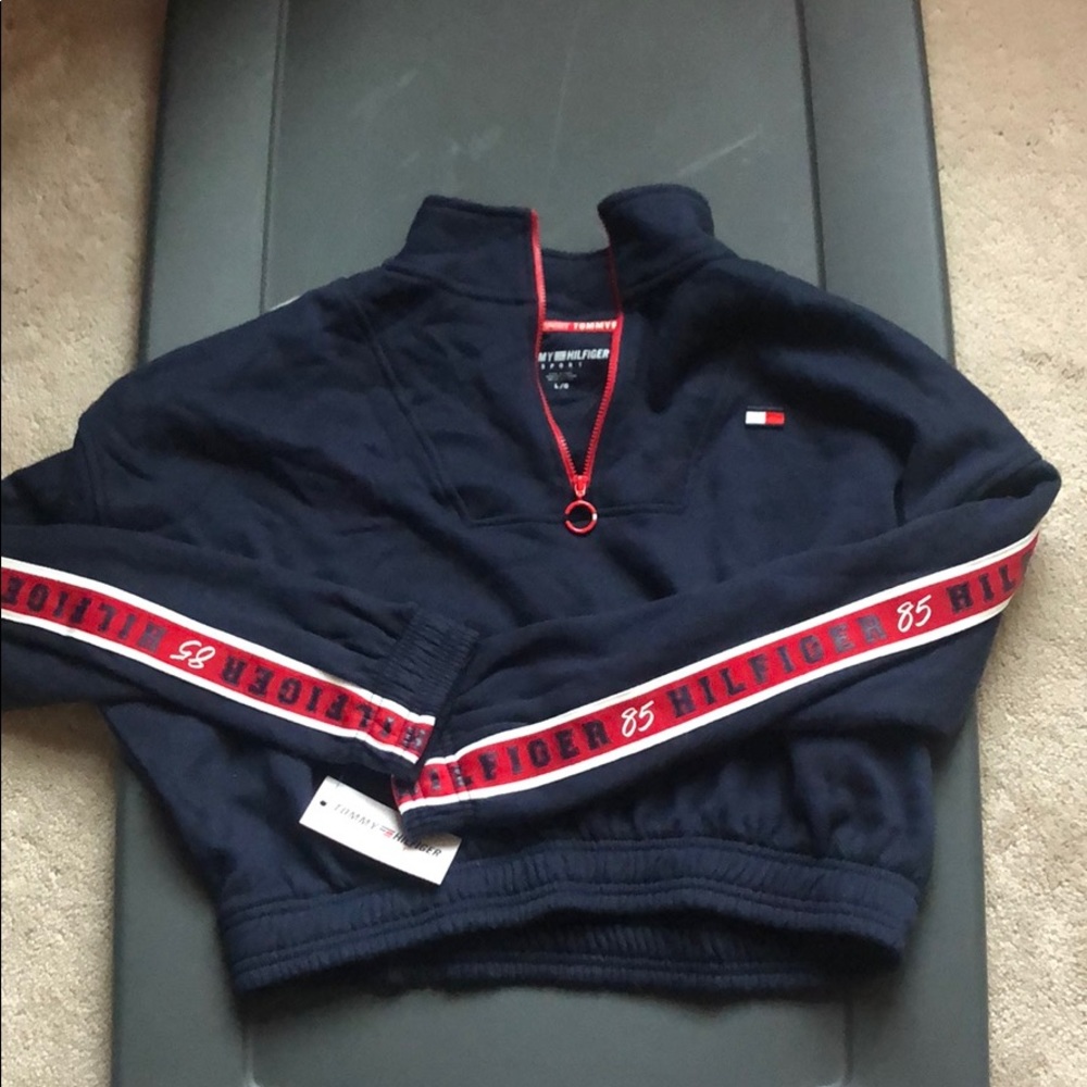 Tommy Hilfiger Sport cropped quarter zip